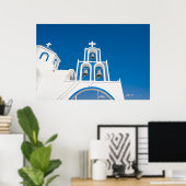 Poster Les monuments | Église grecque du dôme bleu (Bureau à domicile)