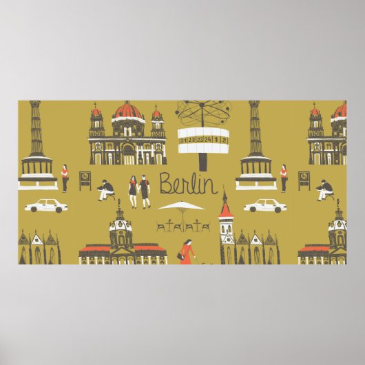 Poster Les monuments et monuments de Berlin (Devant)