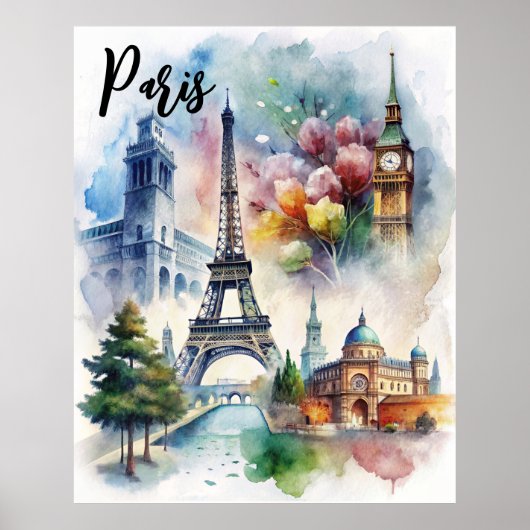 Poster Les monuments historiques de Paris (Devant)