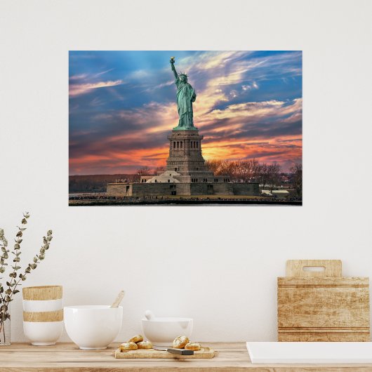 Poster Les monuments | La statue de la liberté (Cuisine)