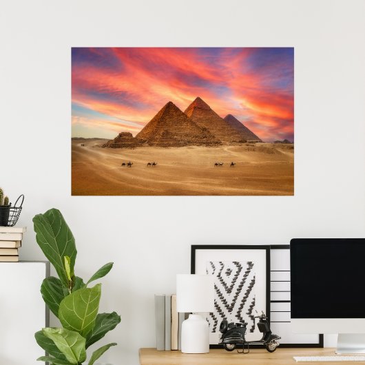 Poster Les monuments | Les grandes pyramides (Bureau à domicile)