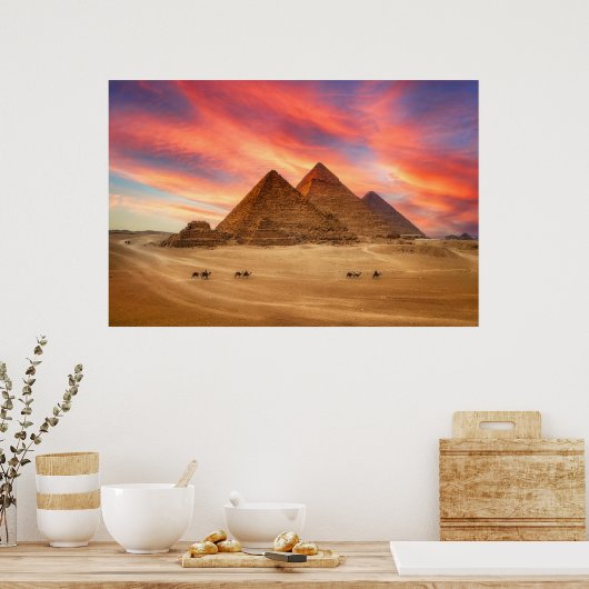 Poster Les monuments | Les grandes pyramides (Cuisine)