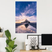 Poster Les monuments | Mont Saint-Michel, Normandie Franc (Bureau à domicile)