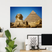 Poster Les monuments | Sphinx & Pyramide d'Egypte (Bureau à domicile)
