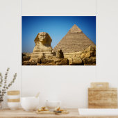 Poster Les monuments | Sphinx & Pyramide d'Egypte (Cuisine)