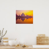 Poster Les monuments | Taj Mahal au coucher du soleil (Cuisine)