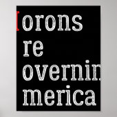 Poster Les Morons dirigent l'Amérique contre Trump (Devant)