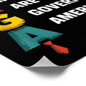 Poster Les Morons dirigent l'Amérique Trump Funny _1 (Coin)