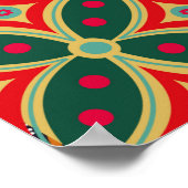 Poster Les motifs de batik indonésiens avec un plan très  (Coin)