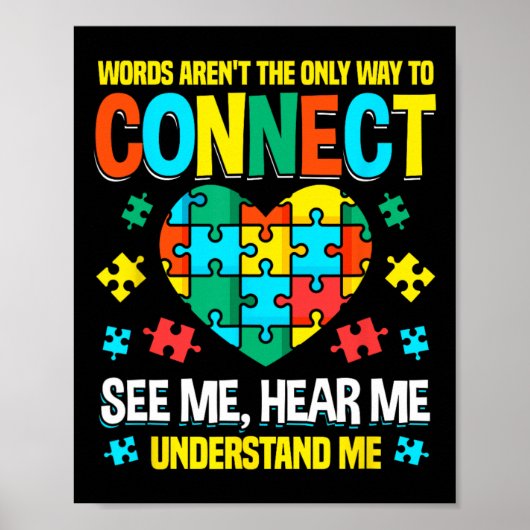 Poster Les mots ne sont pas le seul moyen de connecter le (Devant)