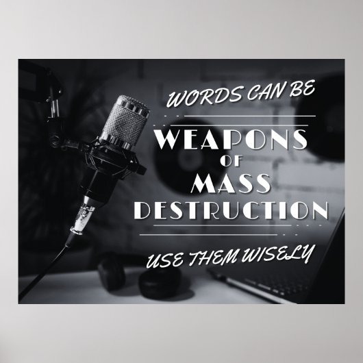 Poster Les mots peuvent être des armes de destruction mas (Devant)