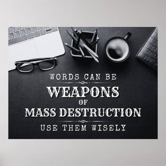 Poster Les mots peuvent être des armes de destruction mas (Devant)