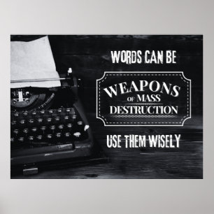 Poster Les mots peuvent être des armes de destruction mas