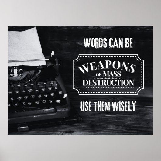 Poster Les mots peuvent être des armes de destruction mas (Devant)