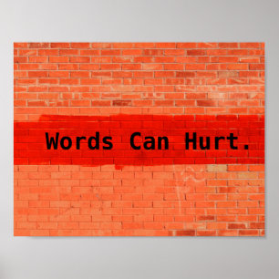 Poster "Les mots peuvent faire mal"