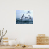 Poster Les mouettes volent au-dessus de la mer (Cuisine)