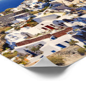 Poster Les moulins à vent en Oia de Santorin, Grèce (Coin)