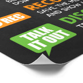 Poster Les moyens d'arrêter la cyberintimidation à l'écol (Coin)