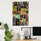 Poster Les multiples visages de Vincent Van Gogh (Bureau à domicile)
