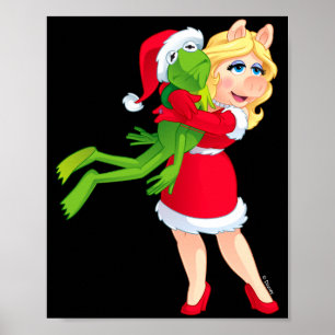 Poster Les Muppets Kermit Miss Ggy Noël