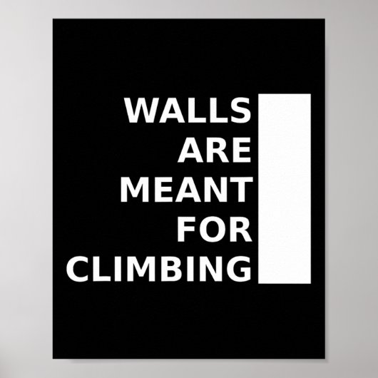 Poster Les murs sont faits pour grimper (Devant)