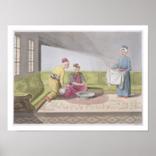Poster Les musulmans effectuant ses ablutions, plaquent