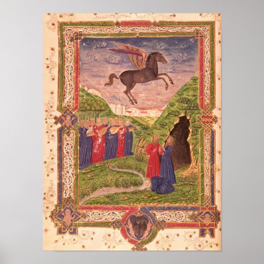 Poster Les neuf Muses qui jouent des instruments (Devant)