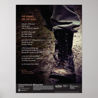 Poster Les noms sur le mur