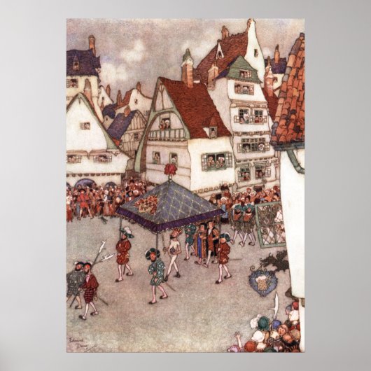 Poster Les nouveaux habits de l'empereur par Edmund Dulac (Devant)