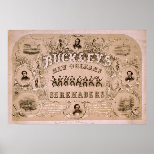 Poster LES NOUVEAUX ORLÉANS DE BUCKLEY Serenaders VAUDEVI (Devant)