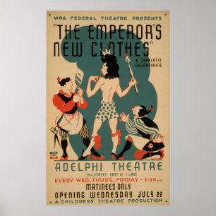 Poster Les nouveaux vêtements de l'empereur Théâtre WPA V