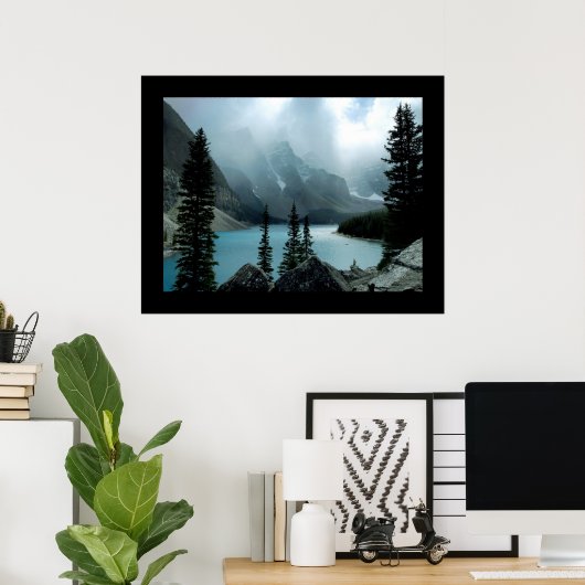 Poster Les nuages éclatent (frontière) (Bureau à domicile)