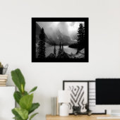 Poster Les nuages éclatent (frontière) Noir & Blanc (Bureau à domicile)