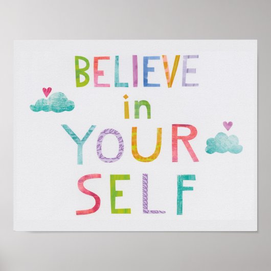 Poster Les nuages magiques croient en toi-même (Devant)