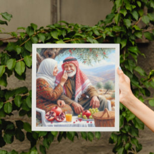 Poster Les nuances de paix Vieux couple palestinien