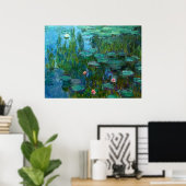Poster Les nymphéas de Claude Monet (Bureau à domicile)
