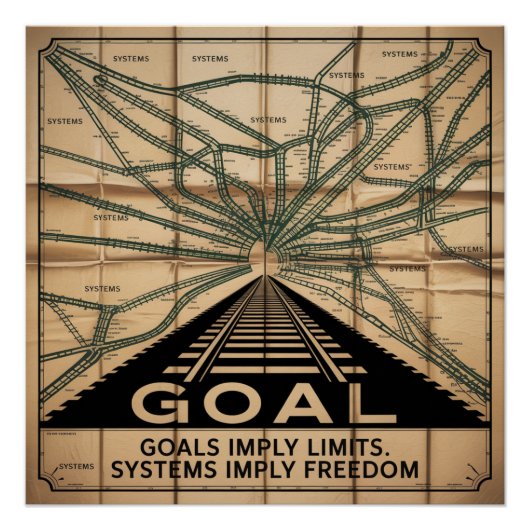 Poster Les objectifs impliquent des limites. Les systèmes (Devant)