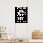 Poster Les Objectifs Sont Des Promesses - La Motivation D (Cuisine)