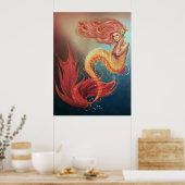 Poster Les océans secrets des bijoux de mer Sirène (Cuisine)