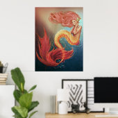 Poster Les océans secrets des bijoux de mer Sirène (Bureau à domicile)