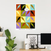 Poster Les oiseaux adorent l'affiche d'Obama (Bureau à domicile)