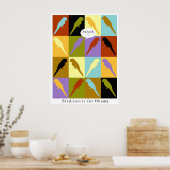 Poster Les oiseaux adorent l'affiche d'Obama (Cuisine)