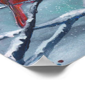 Poster Les oiseaux cardinaux hiver par Renee Lavoie (Coin)