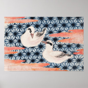 Poster Les oiseaux de Katsushika Hokusai