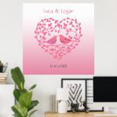Poster Les oiseaux en amour (Bureau à domicile)