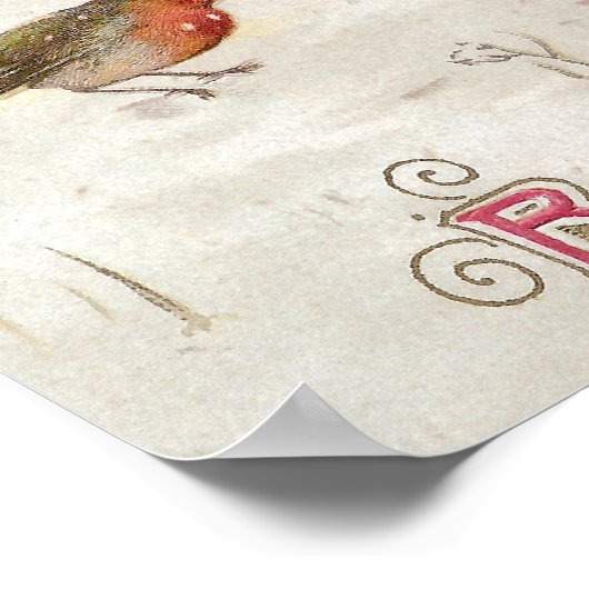 Poster Les oiseaux trouvent refuge dans Lantern Noël Vint (Coin)