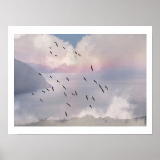 POSTER LES OISEAUX VOLENT EN GROUPE (Devant)