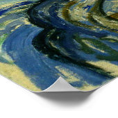 Poster Les oliviers de Van Gogh avec les Alpilles (Coin)