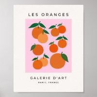 Les Oranges 01 Rétro Fruit Rose Et Orange