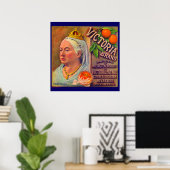 Poster Les oranges de la marque Victoria étiquette dans l (Bureau à domicile)